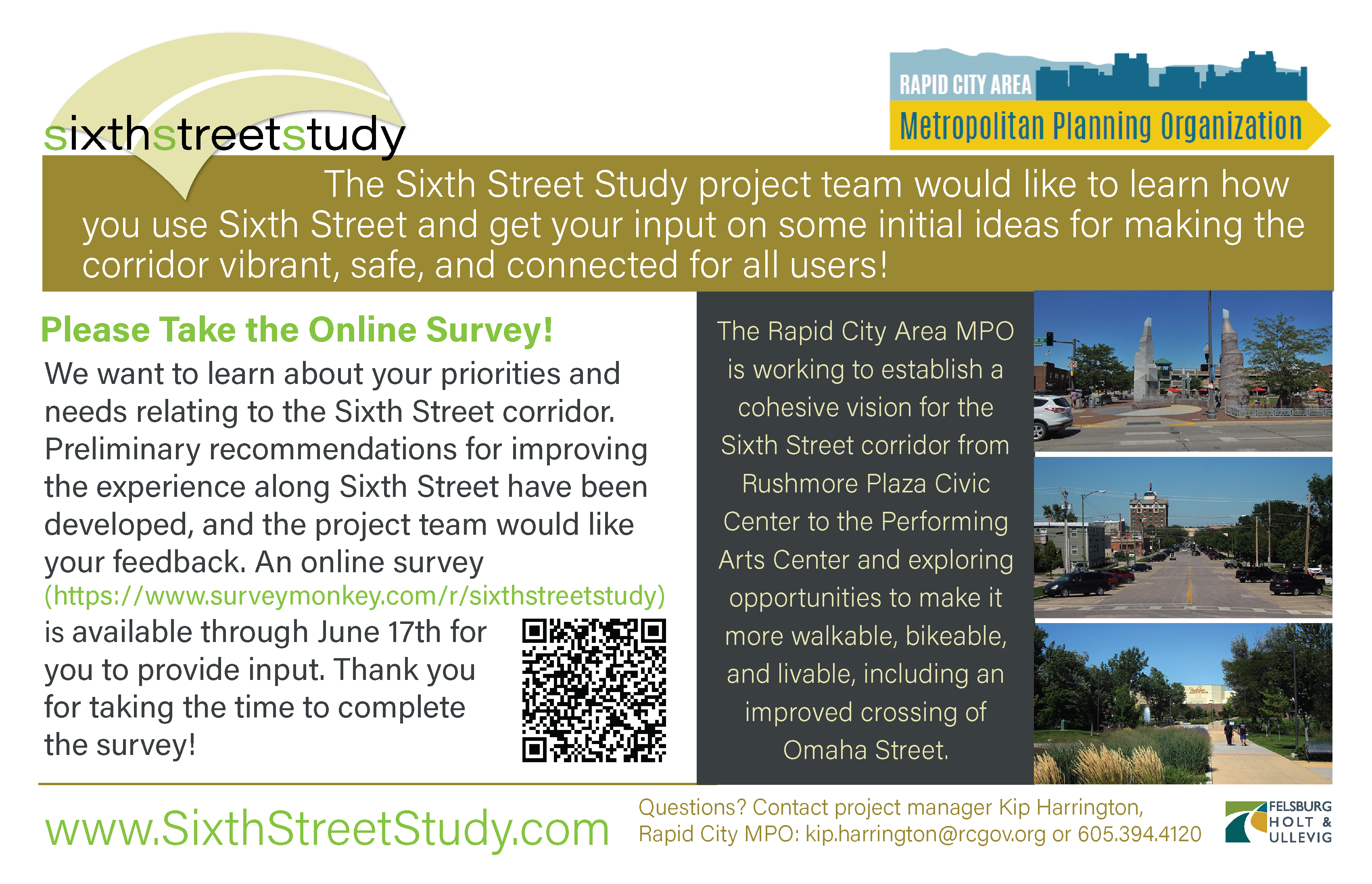 Sixth Street Study online survey postcard